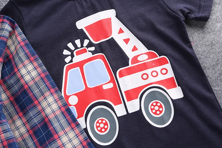 Лидер продаж весенние комплекты одежды для мальчиков детская клетчатая рубашка