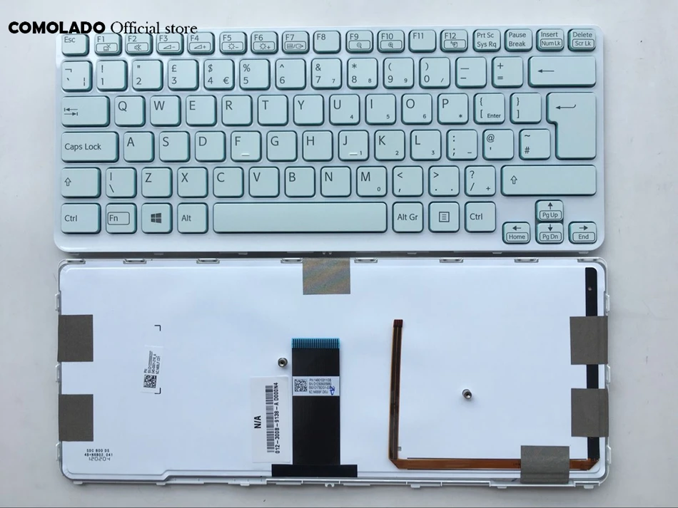Британская клавиатура для Sony Vaio SVE 14 SVE14 SVS14 SVE14A с подсветкой белой и черной рамкой