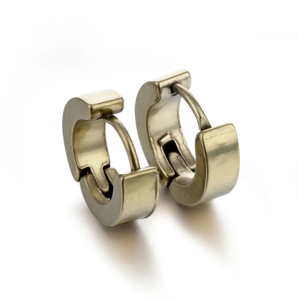 Модные черные серьги ALIUTOM в стиле панк из нержавеющей стали для мужчин и женщин