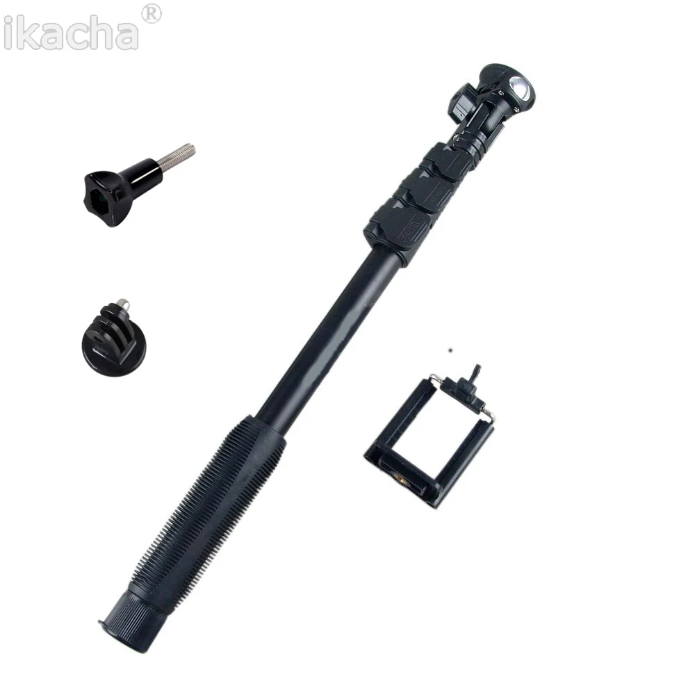 Выдвижной Штатив для селфи адаптер смартфона iPhone Samsung Huawei камеры Sony Gopro