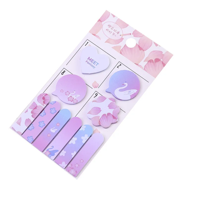 Розовый песочный Лебедь ежедневное моделирование N Times Sticky Notes Escolar Papelaria School Supply наклейка-закладка