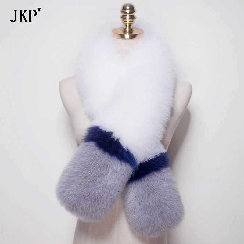 Подлинная Фокс Меховой Воротник Женщины Красочные 100% натуральный Лисий мех шарф