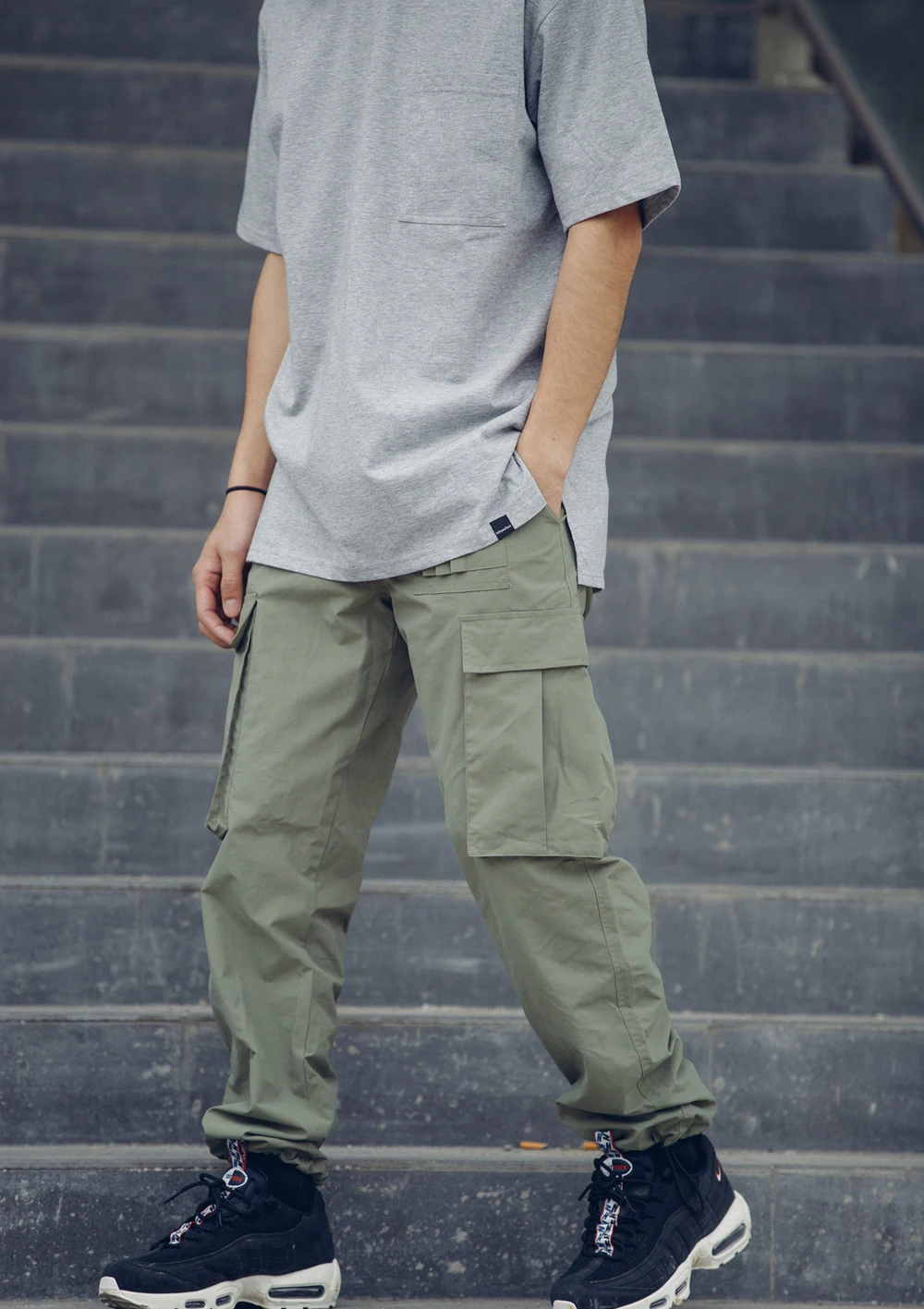 High quality 2018 Vintage new hiphop Fashion Trousers clothing bottoms jogger Cargo pants Camo Army Green Sportswear |