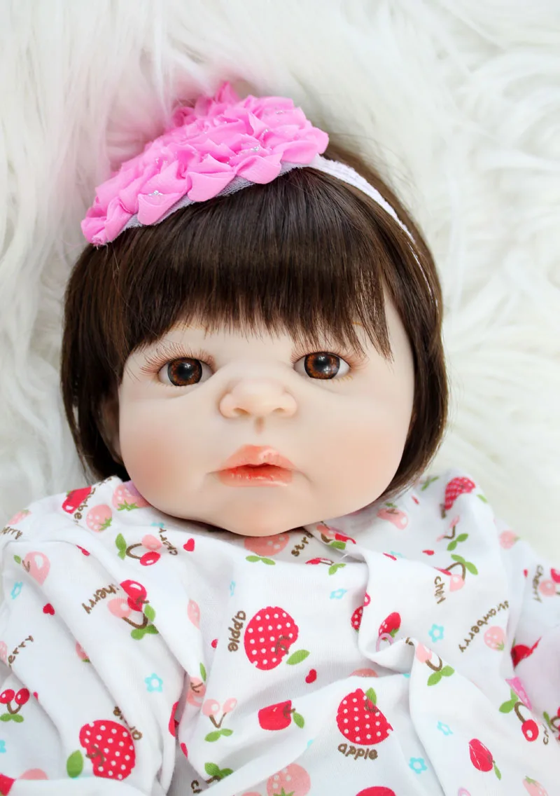BZDOLL 22 "полностью силиконовая кукла реборн девочка Bebe живая Реалистичная