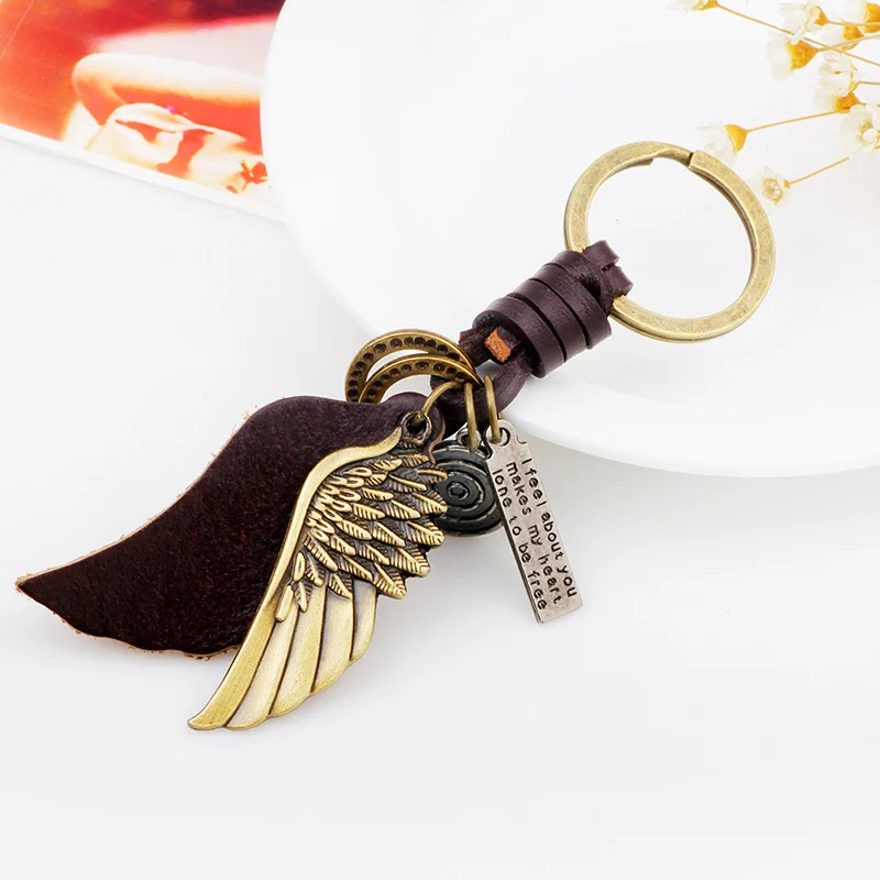Европейская Мода Ювелирные Изделия Кожа Любовь Брелок Простой Творческий Сплав