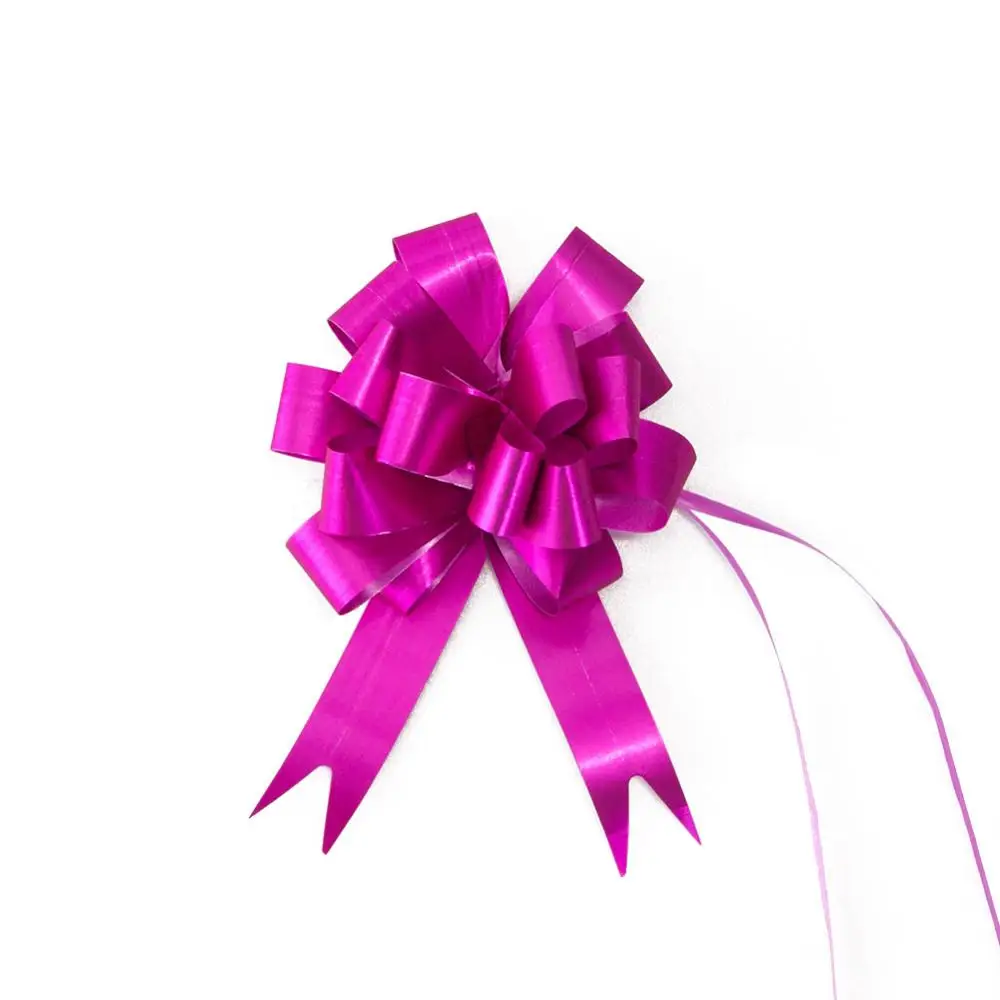 fuchsia 10 шт. Подарочные ленты с бантом, обертки с цветами для свадебных мероприятий, дней рождения, вечерние украшения, Новогоднее украшение рождественских подарков - Цвет: fuchsia
