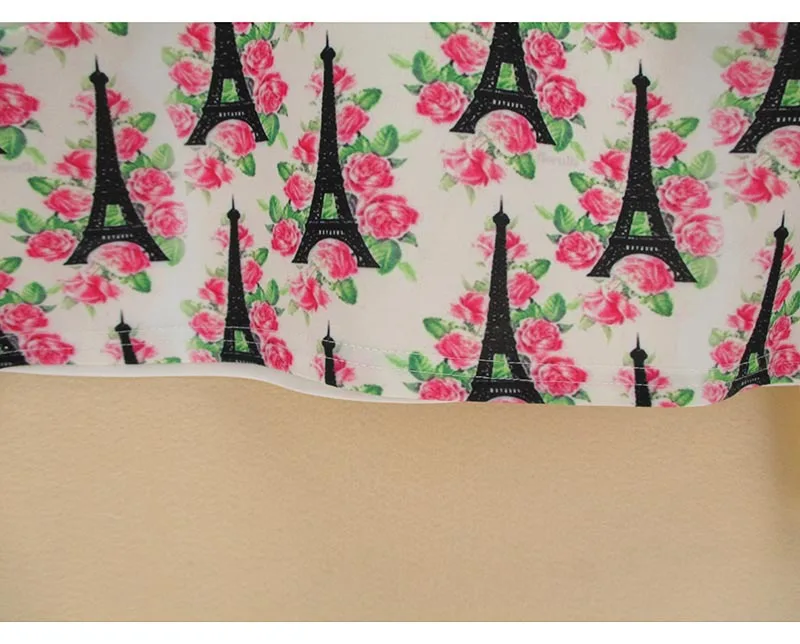 Осенний свитер с цветочным принтом в стиле Парижской Эйфелевой башни Модный