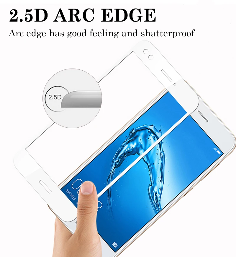 80 PCS/Lot Full Cover Tempered Glass Film For Huawei Enjoy 7/Y6 Pro/P9 Lite mini/Nova 2017 Screen Protector | Мобильные телефоны и