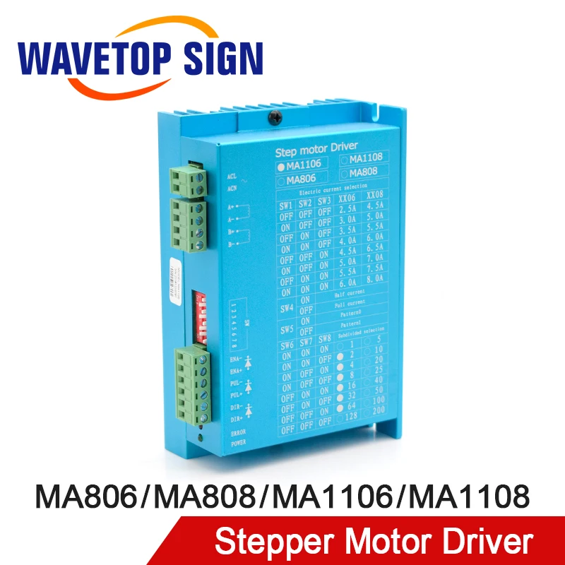 2 фазы Цифровой Драйвер шагового двигателя MA1106 AC110V 6A матч 86 мотор MA806 AC80V 57 110 мм для