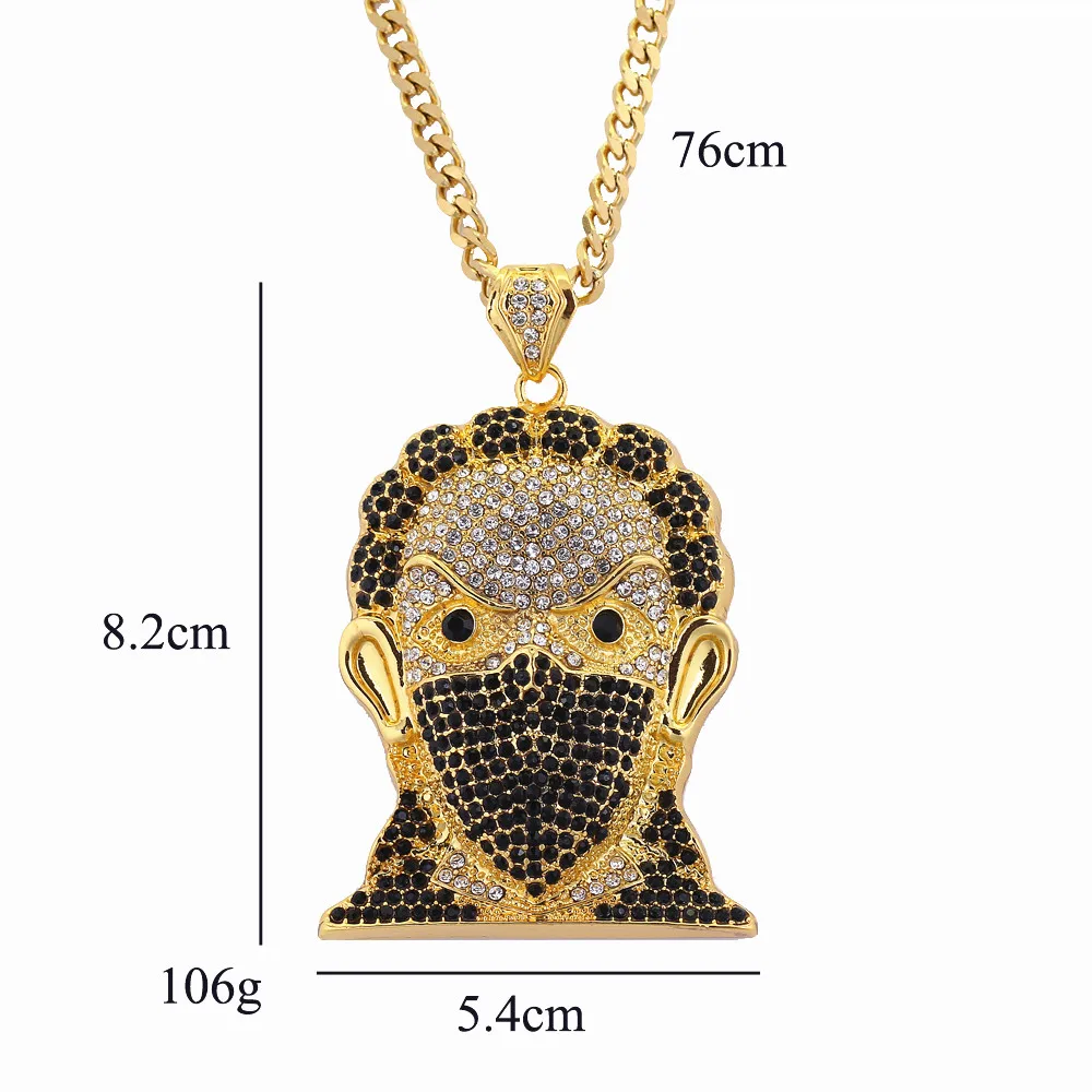 Хип-хоп Jewelry 1 Ряд Кристалл Теннис звено цепи в масках греческие Уход за кожей лица