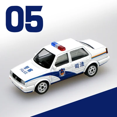 05 Моделирование 1: 64 Jetta Elan Wuling Hongguang Gold Cup, городское управление, Полицейская машина 01-24 модель автомобиля из сплава - Цвет: 05