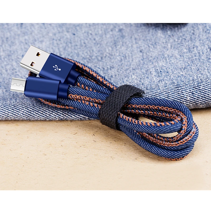 Byleen 2 м джинсовое зарядное устройство типа C USB кабель для быстрой зарядки Xiaomi mi 8 6x
