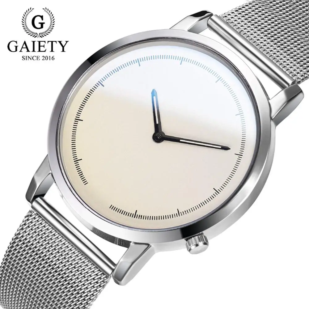 Silver White Мужские деловые мужские часы модные классические золотые кварцевые наручные часы из нержавеющей стали мужские часы relogio masculino - Цвет: Silver White