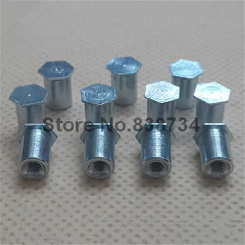 

50pcs m6*16 steel with zinc coated blind hole pressure riveting insert rivet nut