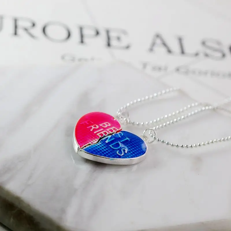 2 шт./компл. Съемный магнит адсорбирующее Сердце Красный Синий цвета друг дружба