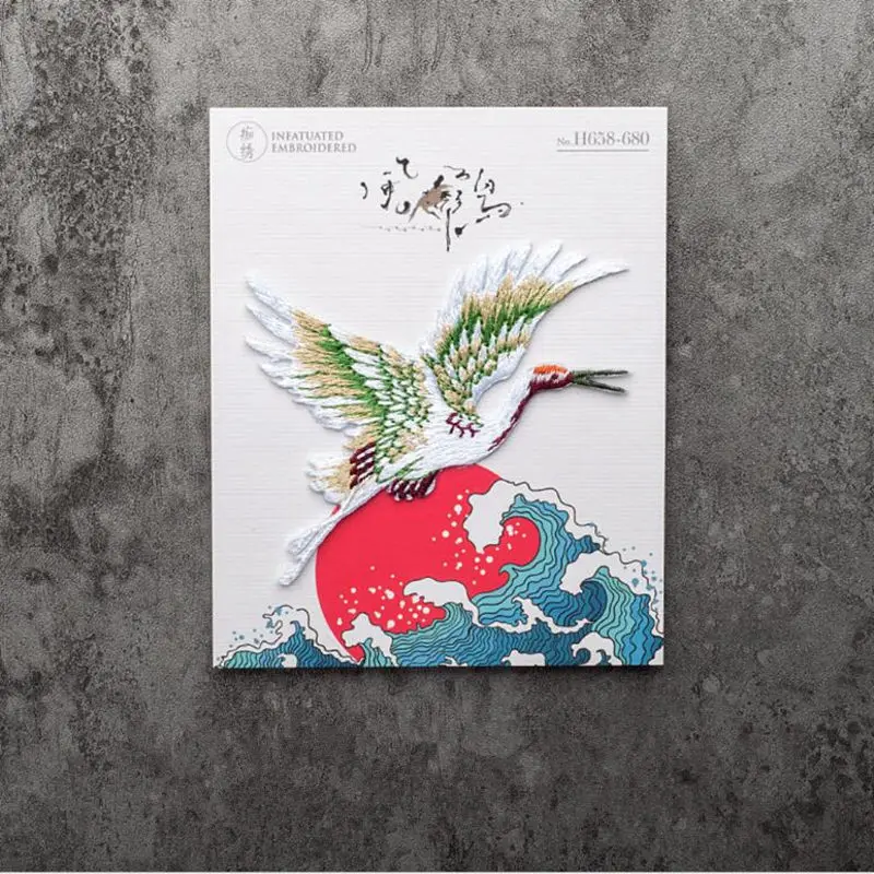 Нашивки с вышивкой птицы утюжок на швейных парчках для одежды аппликация вышивка