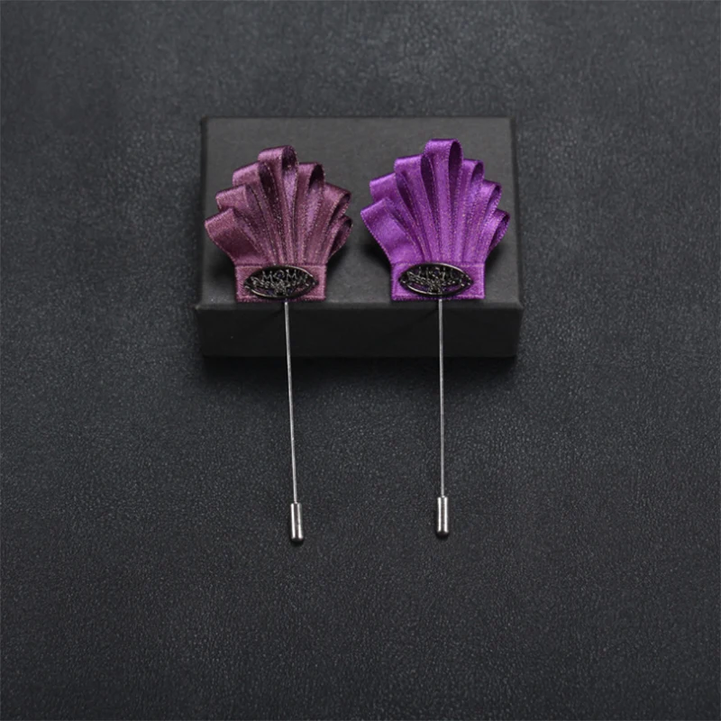 Длинная тканевая брошка-карандаш Мужская брошка-штифт с отворотом 12 цветов