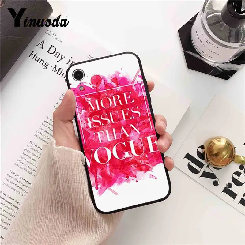 A16 Yinuoda бренд больше проблем, чем Vogue роскошный PhoneCase для iPhone X XS MAX 6 6s 7 7plus 8 8Plus 5 5S SE XR 11 11pro 11promax - Цвет: A16
