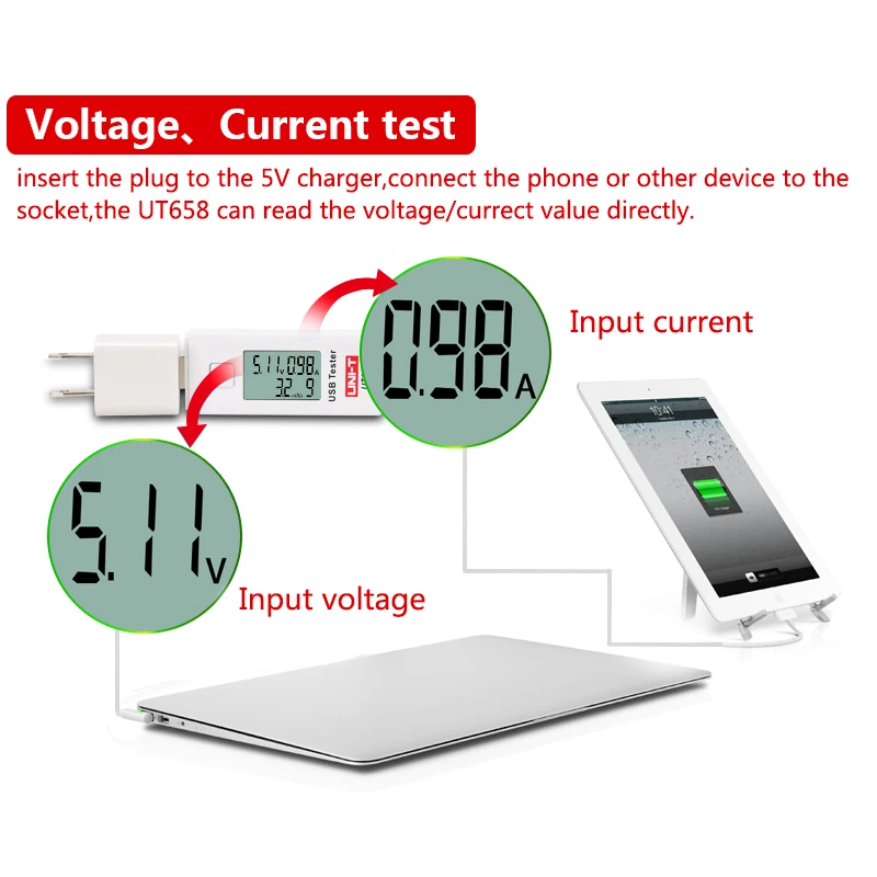 USB тестер UNI-T UT658 UT658B U диск доктор Вольтметр для зарядного устройства емкость 9 в телефон ноутбук мобильный мощность безопасности монитор