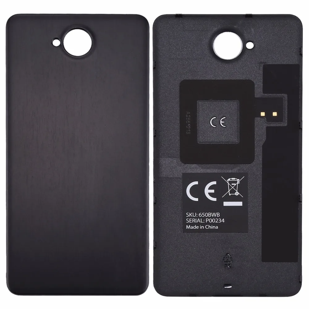 

For Microsoft Lumia 650 Wood Texture Battery Back Cover with NFC Sticker