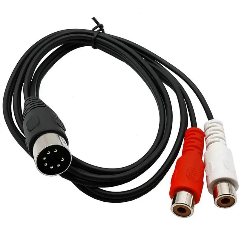 7 Pin DIN мужской MIDI до 2 Двойной RCA Женский штекер аудио кабель шнур для Naim Quad Bang & Olufsen
