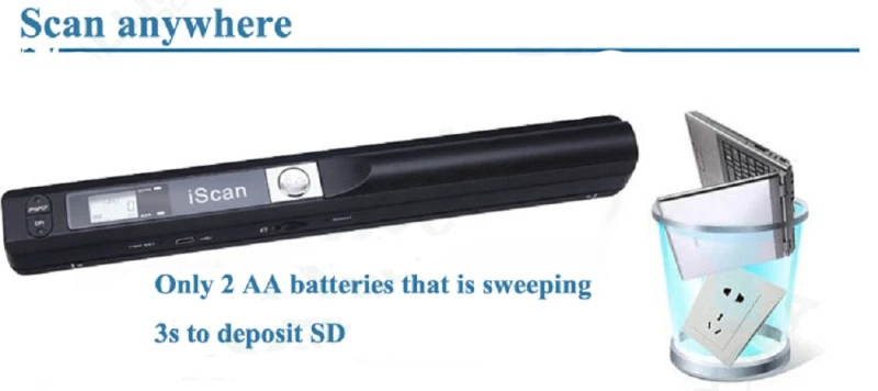 Iscan01 портативный A4 сканер документов 24 бит USB 900 точек/дюйм ручной сканер документов для книги JPG/PDF файл изображения цветной A4 сканер