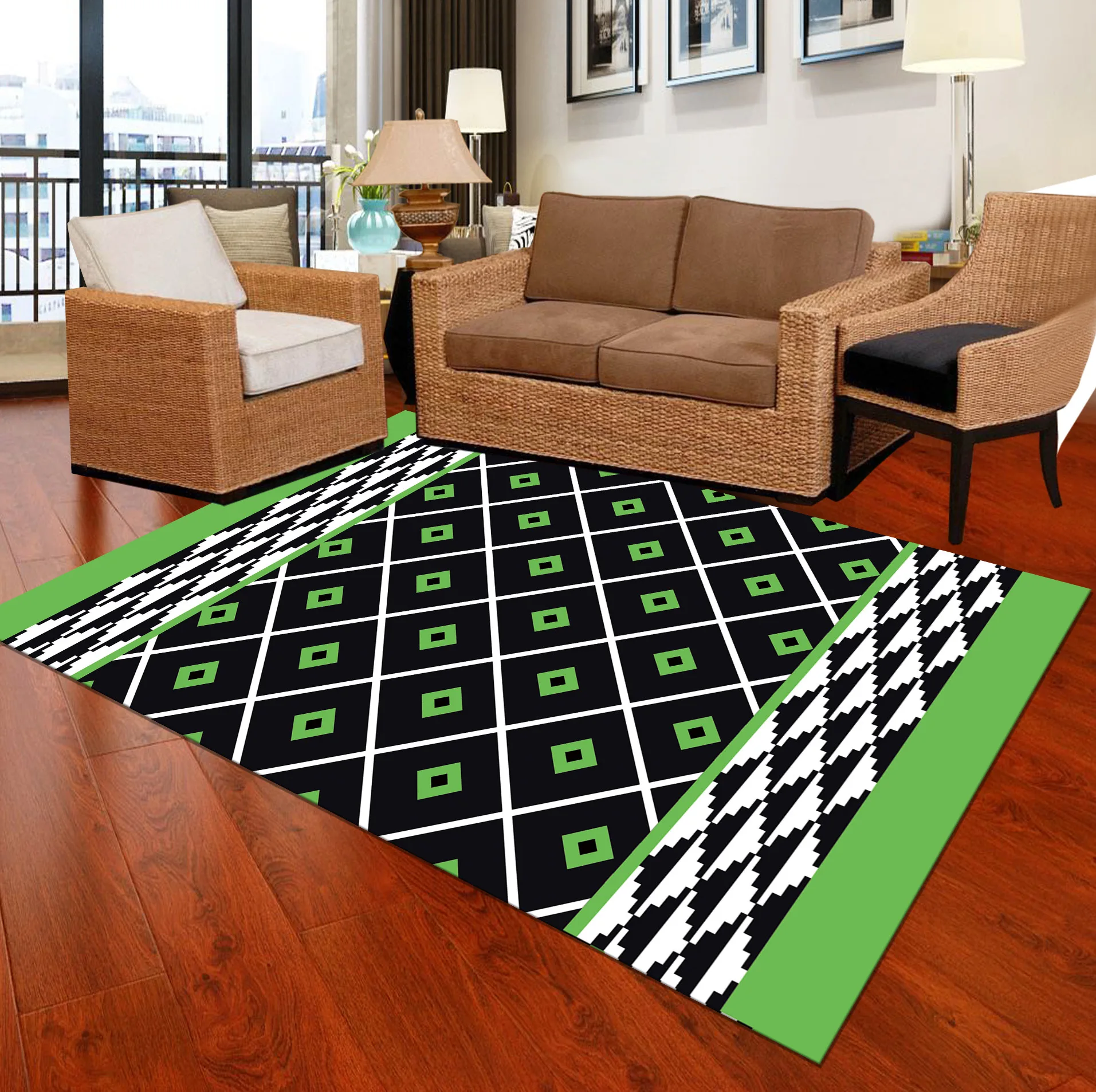 Zeegle European Rugs And Carpets For Home Living Room Anti-slip Sofa Table Area Washable Bedroom Floor Mats Cloakroom Rug | Дом и сад