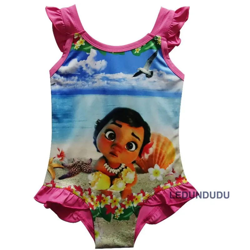 2017 детский купальный костюм для девочек с изображением Моаны Мауи детские
