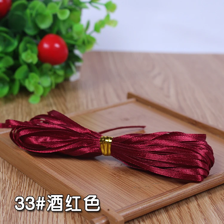 10 м/лот) 1/" 3 мм разные цвета атласные ленты для упаковки одежды DIY отделка ленточка Аксессуары Подарочные рождественские ленты
