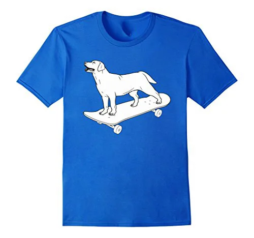 

Skateboard Labrador Retriever Dog Skateboarder T shirt T-Shirt Summer Style Men T Shirt T Shirt O-Neck Men