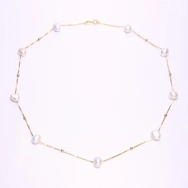 DAIMI, серебряное ожерелье, 925 пробы, серебряное, простая цепочка, плавающее жемчужное ожерелье, очаровательное, для свадьбы, события, колье, ожерелье, хорошее ювелирное изделие
