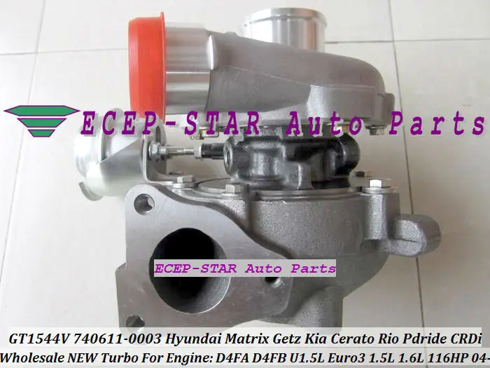 Бесплатная доставка GT1544V 740611 5001S 5002S турбо для HYUNDAI Matrix Getz KIA Cerato Rio Pdride 1.5L CRDi D4FA D4FB