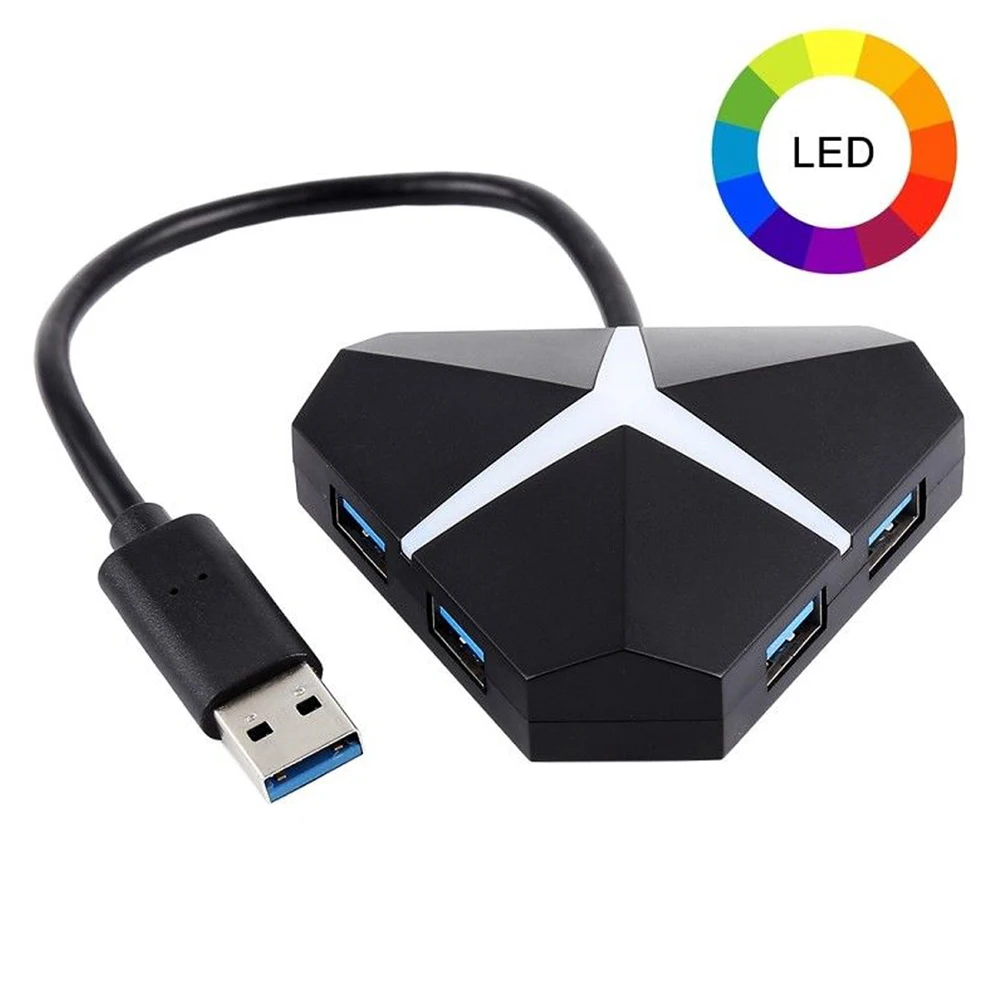 Высокоскоростной 4-портовый концентратор USB 3 0 5 Гбит/с разделитель треугольного