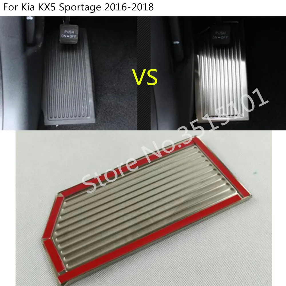 Car Cover Aluminium Alloy Foot Gas/Petrol/Oil Brake Rest Pedal Molding Parts Hoods 1pcs For Kia KX5 Sportage 2016 2017 2018 | Автомобили и