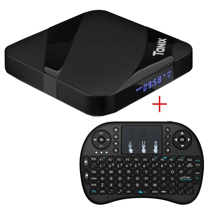 Iptv Италия tanix tx3 max Android 7,1 iptv-приставка Франция Португалия Испания арабский подписки Пожизненное бесплатное медиа playey 4 K видео по запросу - Цвет: box with keyboard