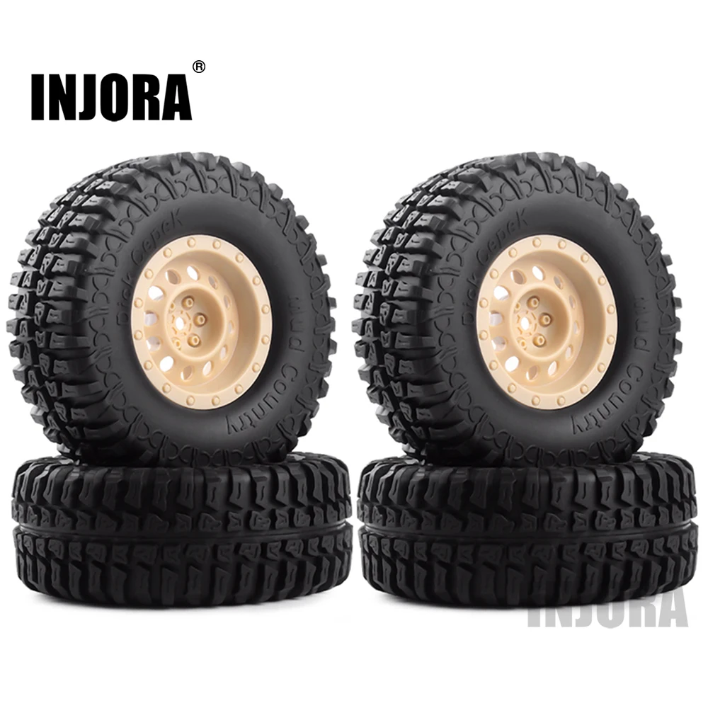 INJORA набор пластиковых шин для колес 1 9 дюйма 4 шт. 1/10 RC гусеничных автомобилей