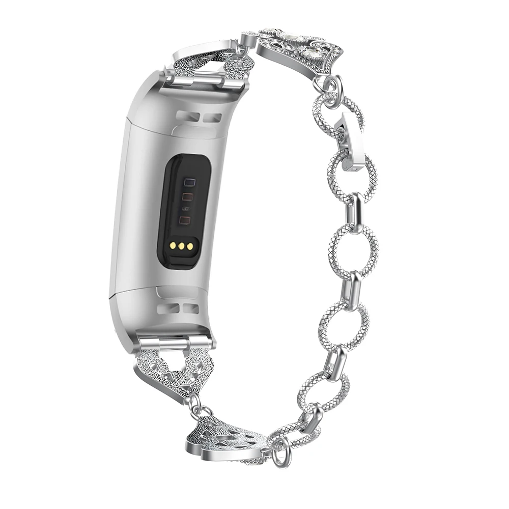 Металлический ремешок для Fitbit Charge 3 ремешок замена наручного браслета из нержавеющей стали для Fit bit Charge3 Смарт-часы ремешок