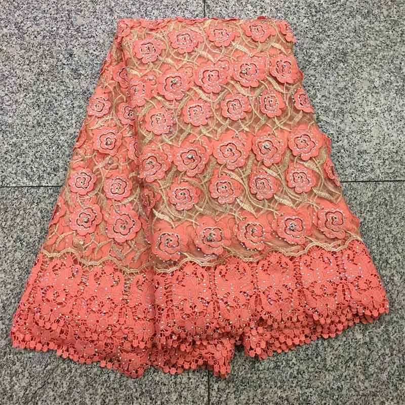 African French Lace Fabric 2017 High Quality With Stones Embroideyr Heavy Beaded Guipure For | Дом и сад