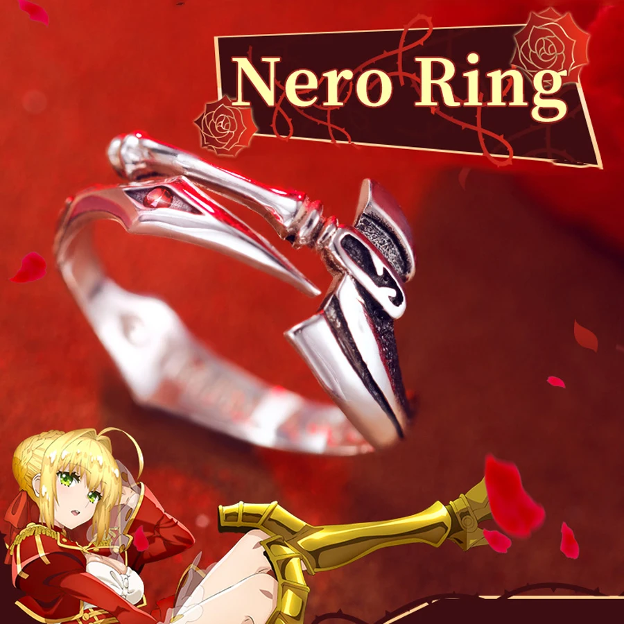 Кольцо женское из стерлингового серебра 925 пробы в стиле аниме Fate/EXTRA Last Encore -