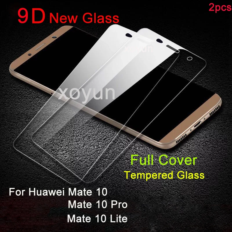 2шт 9D полное покрытие из закаленного стекла для Huawei Mate 10 Lite 10 PRO Защитная пленка для экрана для Huawei Mate 10 Lite 10 pro стекло