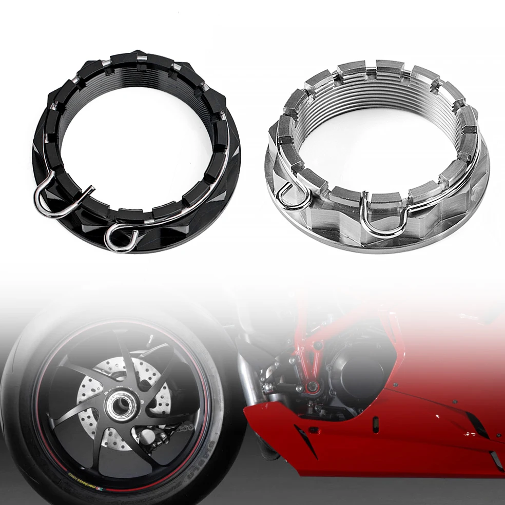Титановая гайка заднего колеса и зажим для Duca 1199 1299 Panigale 1198 1098 Diavel 1200 Monster Multistrada &
