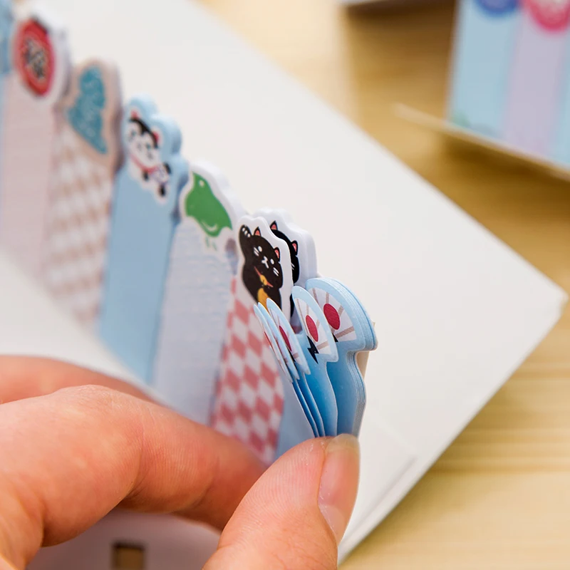 Kawaii Япония/торта, «кошка», «Собака» маркер Закладка Memo pad Флаги вкладка индекса бумаги для заметок на клейкой основе этикетка Бумага блок стикеров канцелярских принадлежностей
