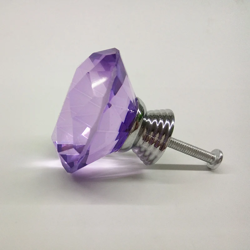 2017 Высокое качество 40 мм прозрачные хрустальные ручки для шкафа ящик комод ручка