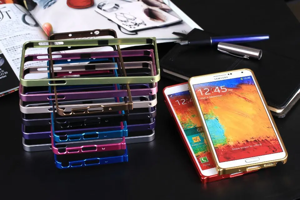 2014 new arrive 0.7mm Ultra Thin Slim Metal Aluminum Hard Chrome case for Samsung Galaxy N9100 Note3 high quality hot! | Электроника
