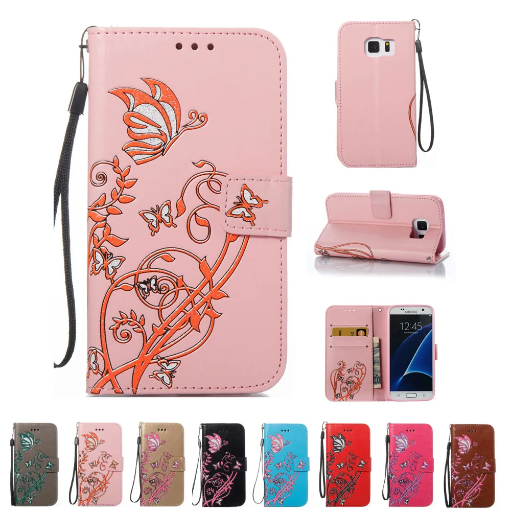 Флип кейс для Samsung S2 S3 S4 S5 S6 S7 S8 флип чехол с подставкой A3 A5 J3 J5 J7 модный кошелек