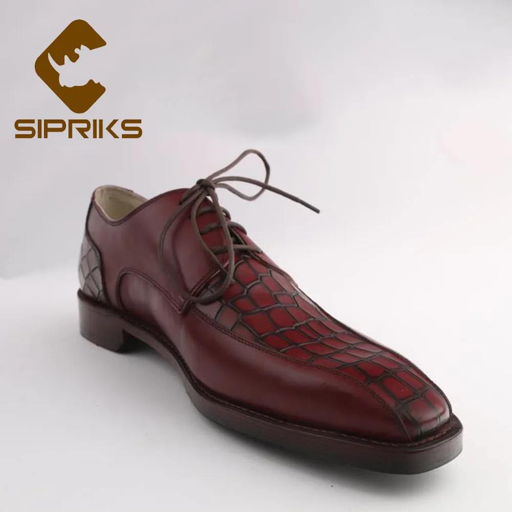 2021 Sipriks Italian Handmade Goodyear Welted Shoes Mens Dress Suits Boss Business Office Gents Social Large Size 46 | Обувь