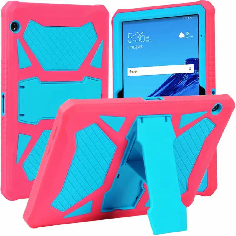 Чехол для huawei M5 Lite 10 Heavy Duty Shockpoof чехол Kickstand для huawei MediaPad M5 Lite 10 10,1 ''BAH2-W19/L09/W09+ подставка для ручек - Цвет: Белый
