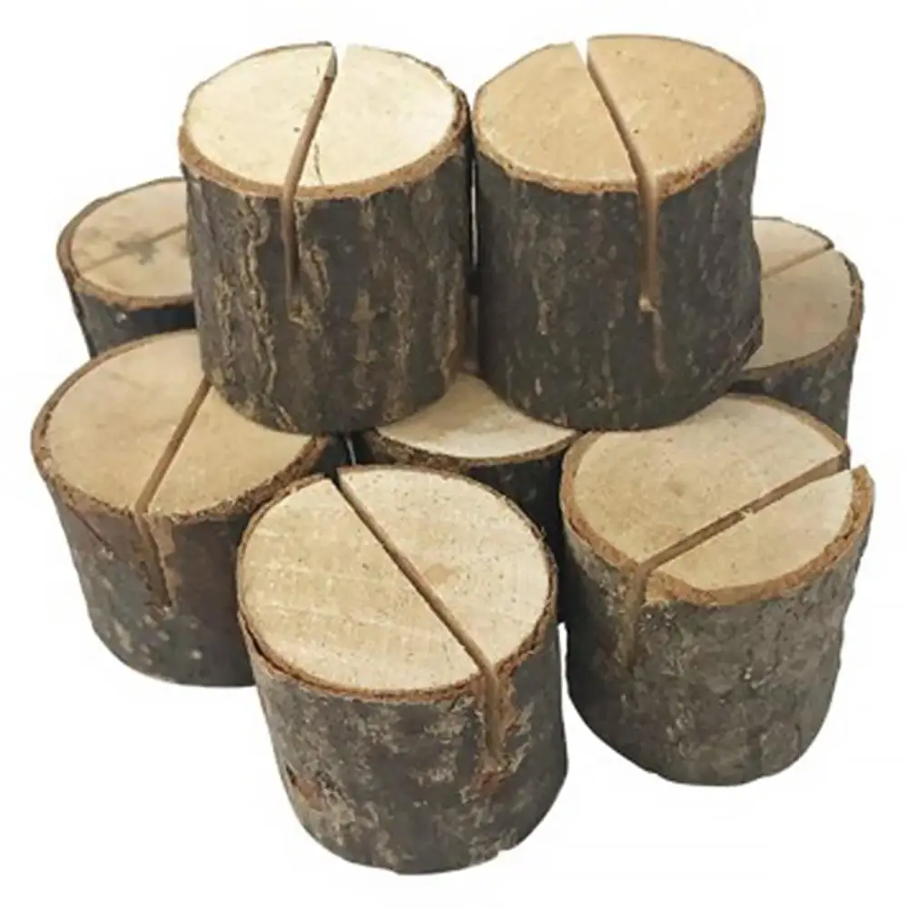 Adeeing 10 шт деревянные цилиндрические Держатели для фото карт свадебного