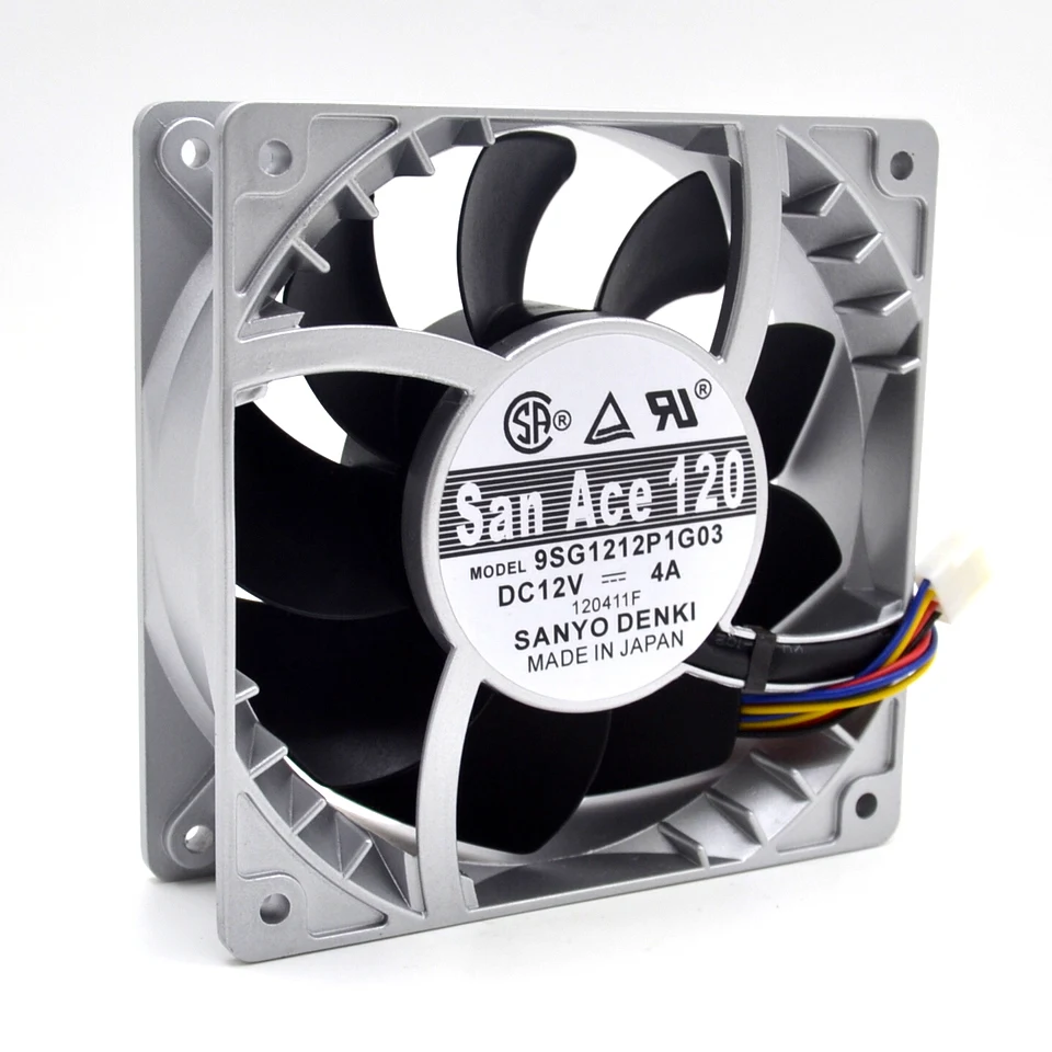 Новый вентилятор SANYO 12 см 120 мм теплового охлаждения 12038 В 4A 9SG1212P1G03 120*120*38 мм|12cm fan|fan