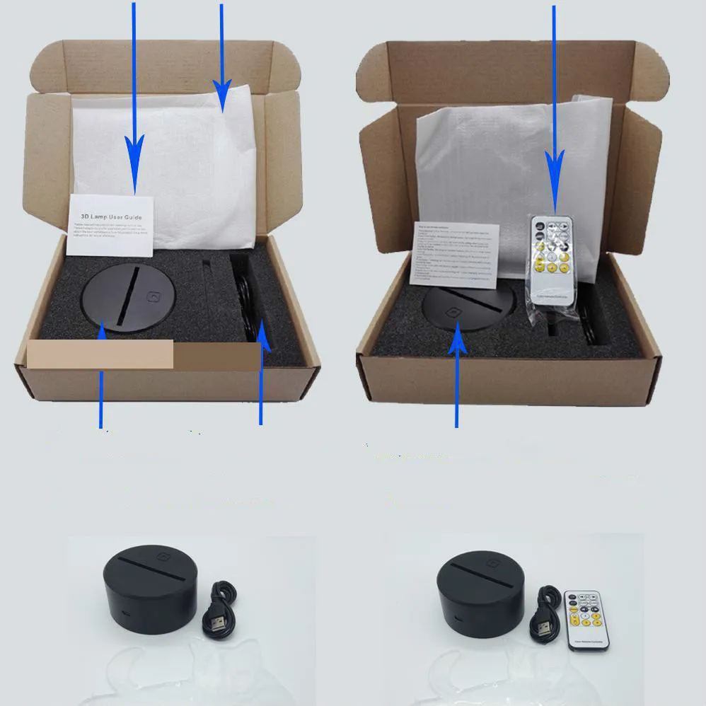 Цветной 3d светильник s кошачья иллюзия светодиодный Usb акриловый сенсорный